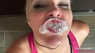 Blowing Cum Bubbles Before Swallow / featuring Spunky Savage